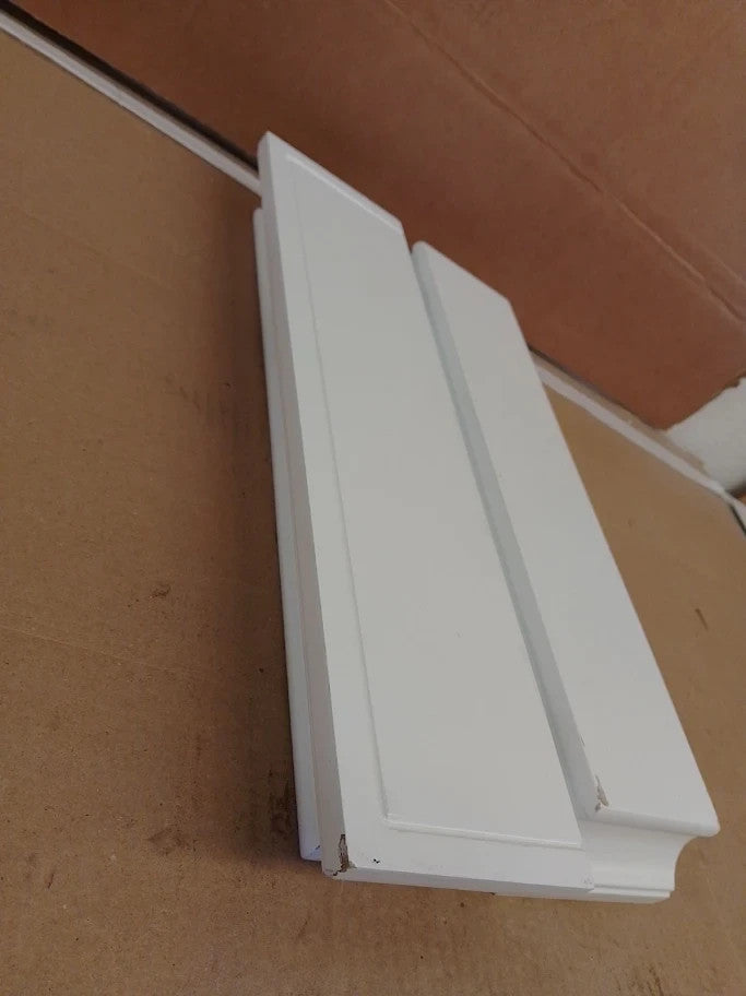 Ahdecor Modern White Floating Shelves Sleek Wall Mounted Storage Solution