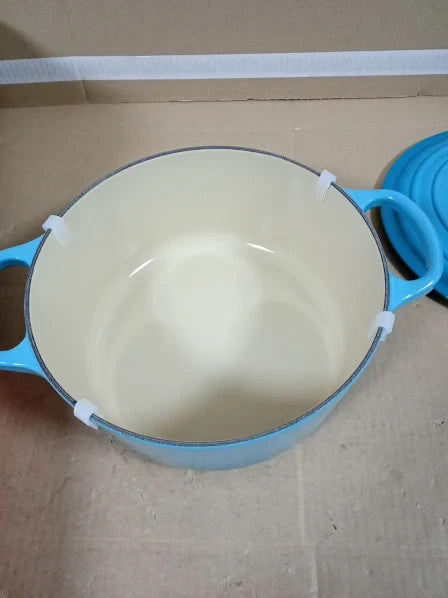 Le Creuset Signature Enamelled Cast Iron Round Casserole Lid 22cm 3.3L Teal New