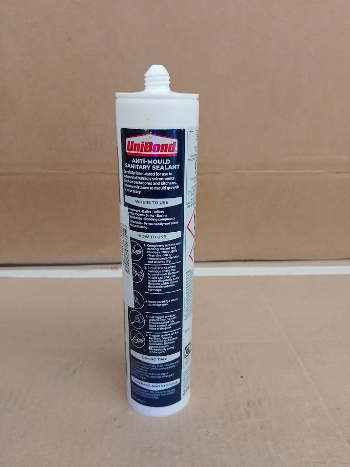 Unibond Bath Kitchen Mould Resistant Transparent Silicone Sealant 280ml New