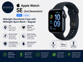 Apple Watch SE 2nd Gen GPS 44mm Smarwatch Midnight Aluminium Case