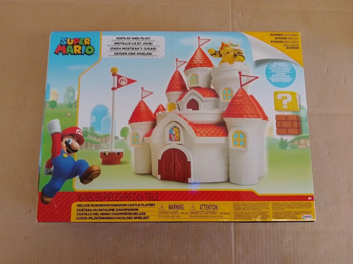 Nintendo Mushroom Kingdom Castle Playset Officially Licensed Jakks Pacific 3+