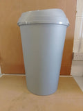 Curver 45 Litre Touch Top Kitchen Bin Silver Waste Easy Wipe Clean Design
