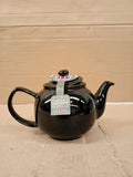 Price & Kensington Black 6 Cup Teapot English Brown Betty Bulbous Shape 1L