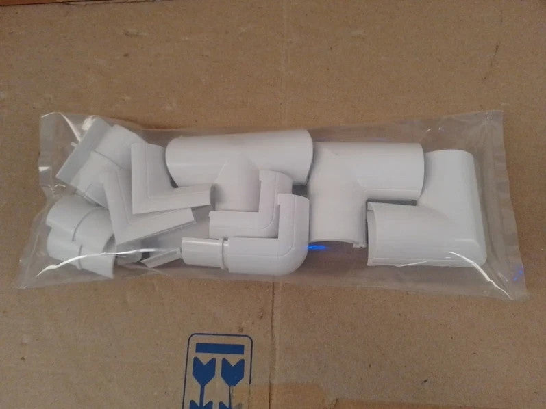 D Line 10x30x15mm Cable Trunking 4m Multipack Half Round Self Adhesive New