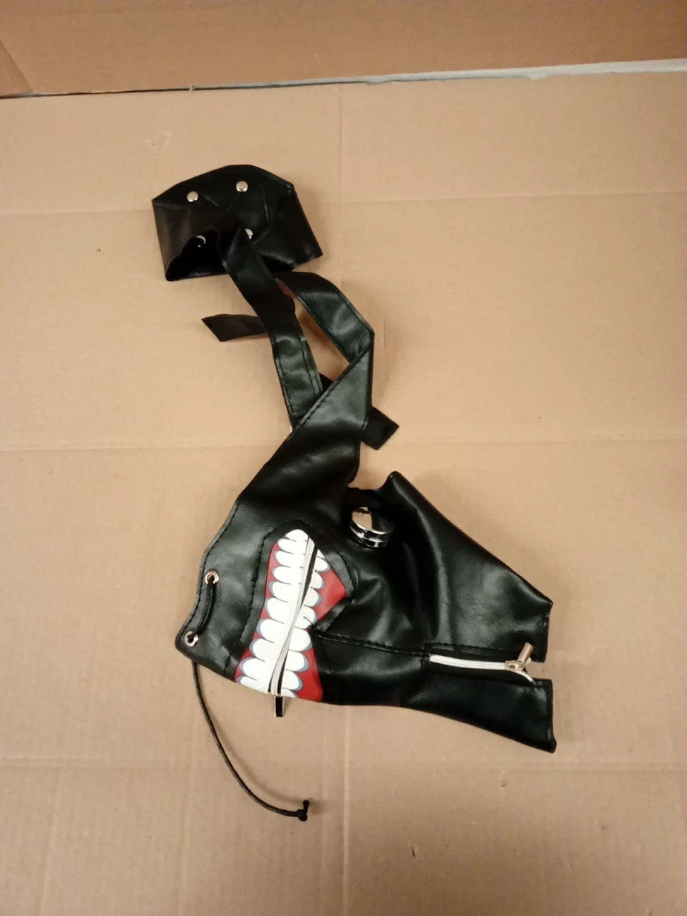 Tokyo Kaneki Ken Mask Adjustable Zipper & Attachable Eye Patch Hallow Black