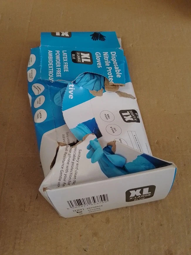 Surgicals Powder Latex Free Nitrile Food Grade Hand Gloves Blue XL New