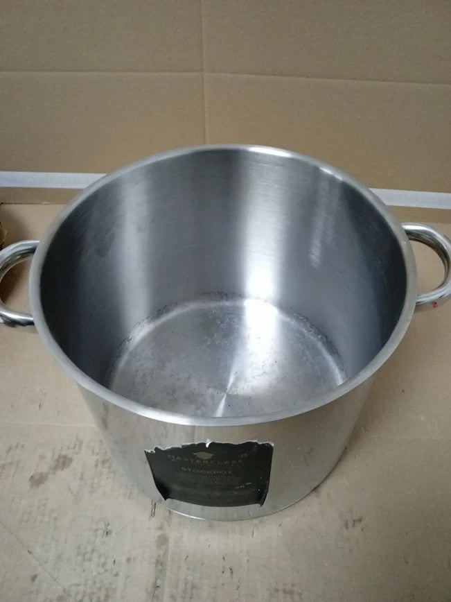 MasterClass Stock Pot Lid 11L Induction Safe Stainless Steel Silver