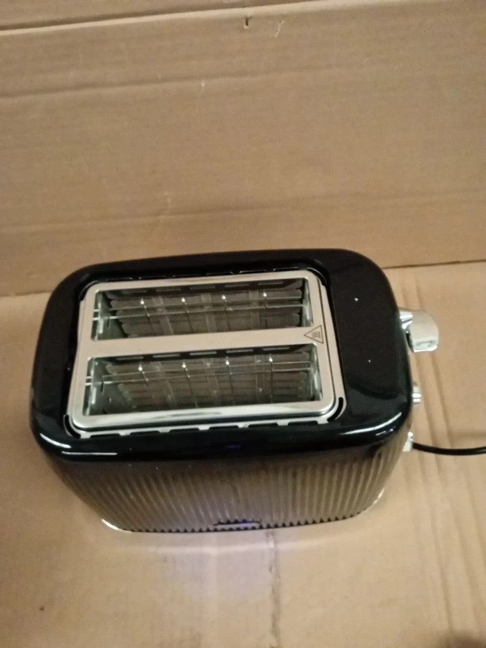 Breville Bold 2 Slice Toaster High Lift & Wide Slots Black  Silver Chrome VTR001