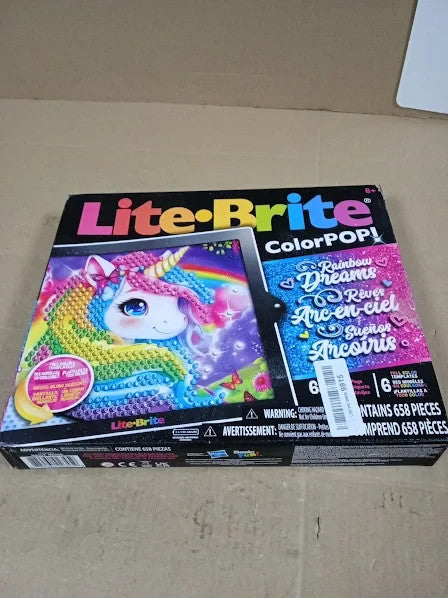 Basic Fun Lite Brite Colour Pop Rainbow Dreams Light Up Creative Toy 6+ New