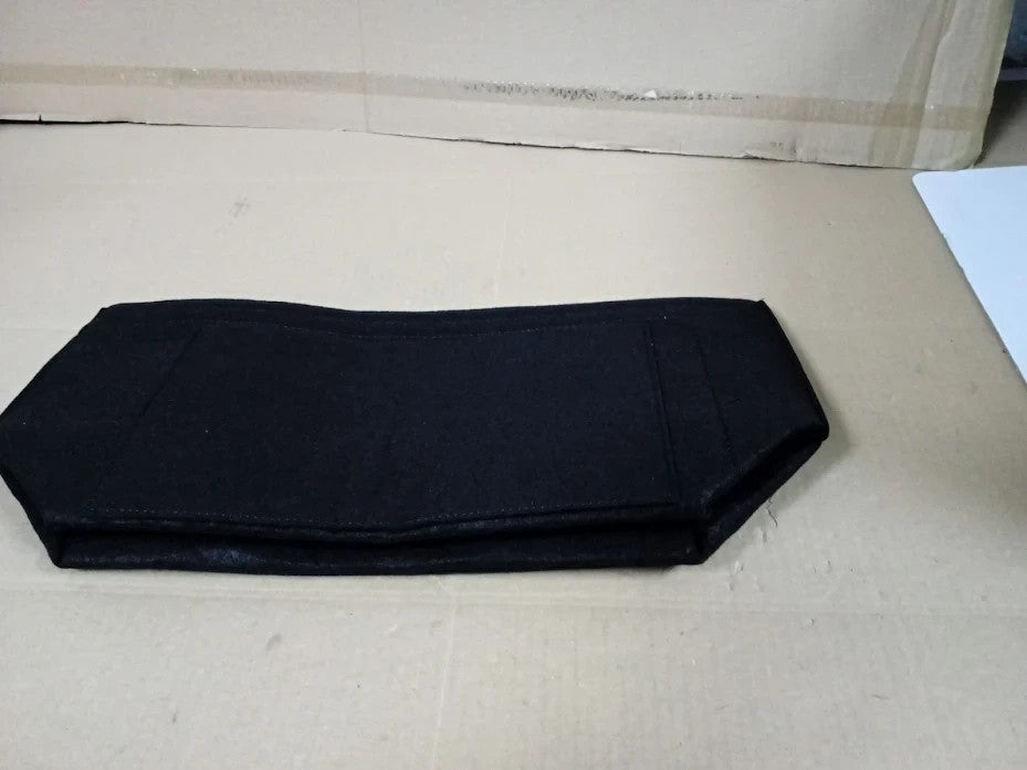 D.DUO Felt Purse Organiser Multi Pocket Handbag Insert Large Folding Black New