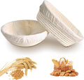 Bread Proofing Basket 2pc Banneton Basket Sourdough Bowls Liners White New