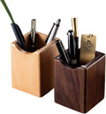 Shopukasa 2pc Wood Pen Pencil Holder Stand Multi Purpose Natural Wood New