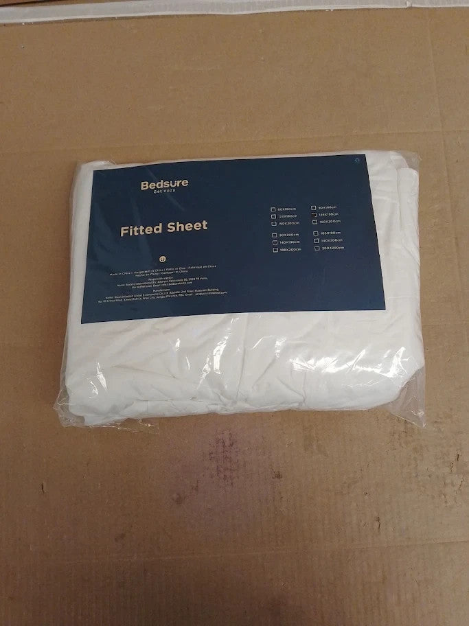 Bedsure Double Fitted Sheet Deep Extra Deep Pocket 16inch Breathable White New