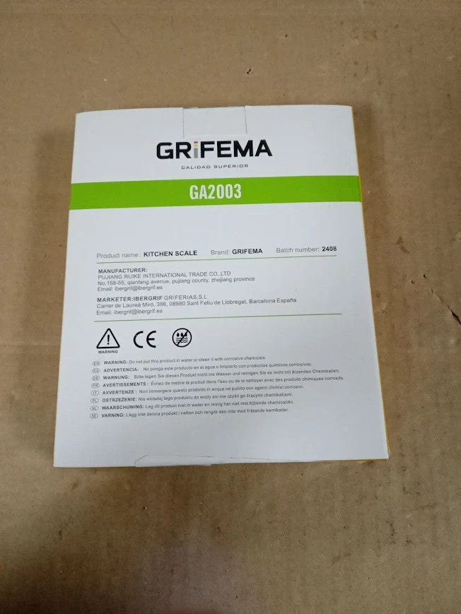 Grifema GA2003 Digital Kitchen Trays 500g 0.05g Pocket Scales Silver New