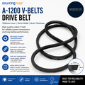 Sourcing Map A1200 V Belts Drive Belt 1200mm Inner 13mm Width 8mm Thickness