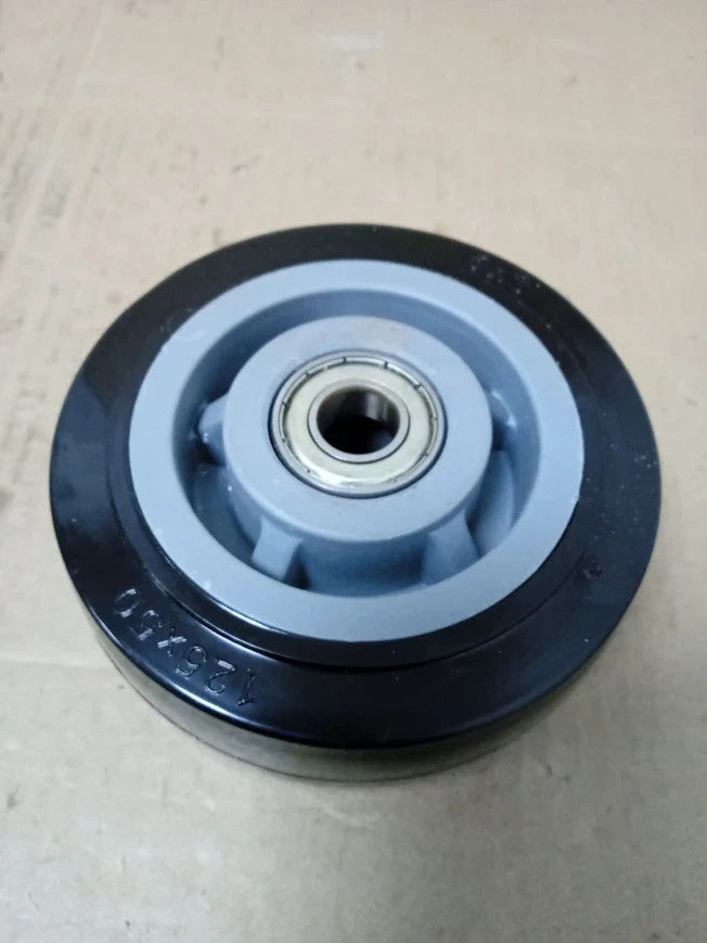 Sourcing Map 5in Caster Wheel Polymer Steel Strong Load Bearing Capacity Black