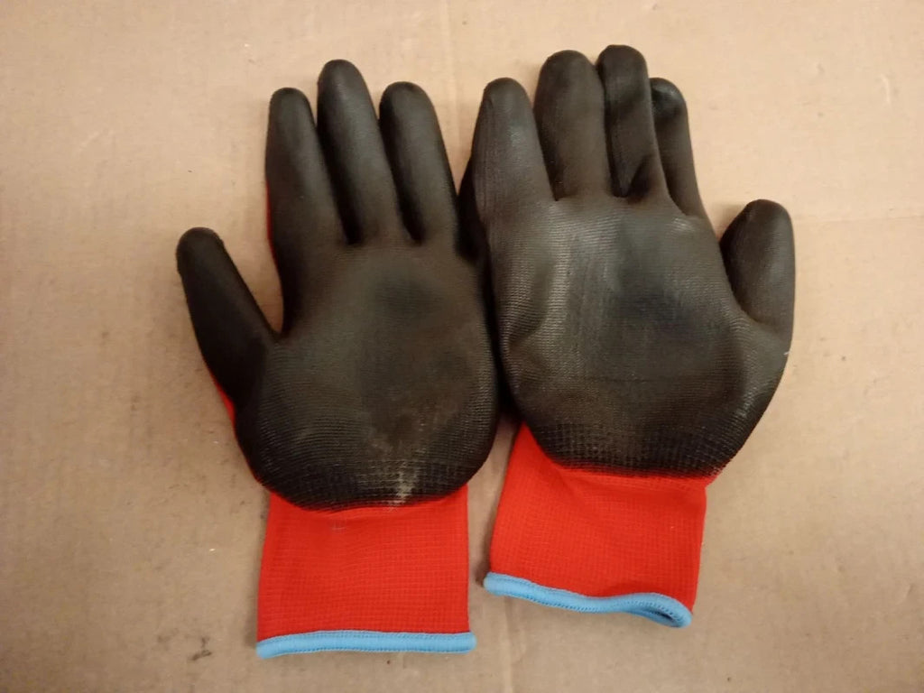 Velway Safety Work Gloves PU Coated Non Slip Gardening XL Red Durable Design New