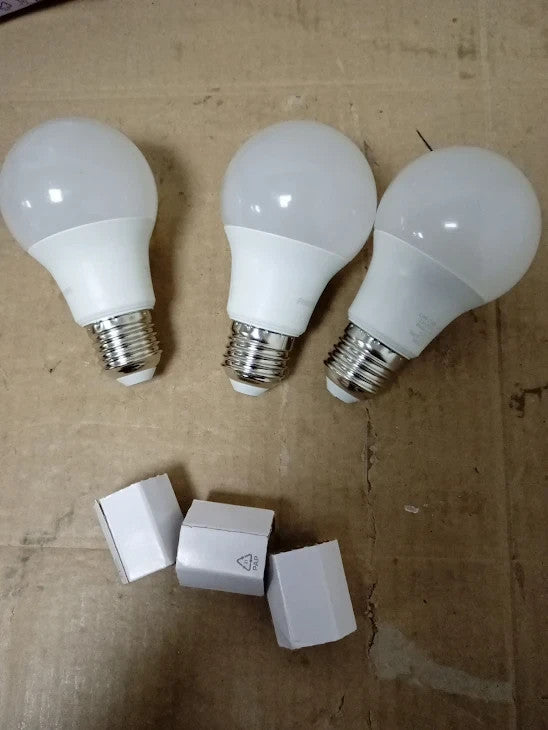 Philips LED Frosted A60 Light Bulb 3 Pack Warm White 2700K E27 Edison Screw