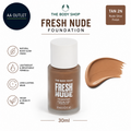 The Body Shop Fresh Nude Foundation 30ml Nude Glow Finish Tan 2N