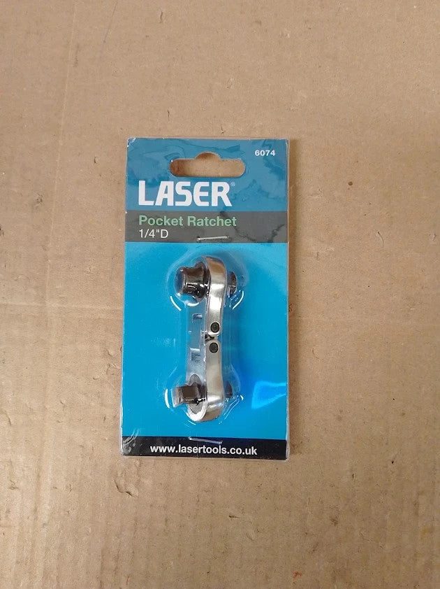 Laser 6074 Pocket Ratchet Bit Driver 1/4D New