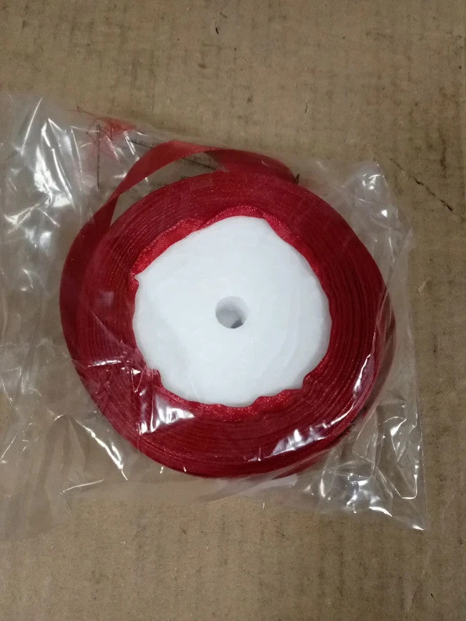 Wine Red Satin Ribbon Gift Wrapping 1 Roll 15mmx22m Crafting Flower Bouquets