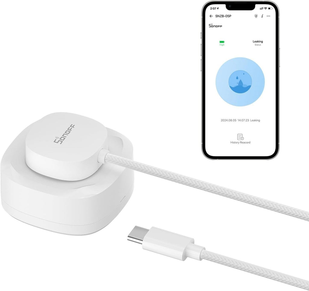 SONOFF SNZB 05P Zigbee Water Leak Sensor Smart Home Detector Quality Durable New