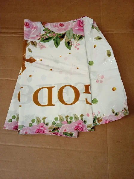 Makarios Baptism First Communion Tablecloth Girls Pink 108x54in New
