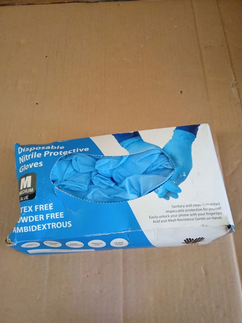 Surgicals Powder Free Nitrile Food Grade Hand Disposable Gloves Medium 200 Count
