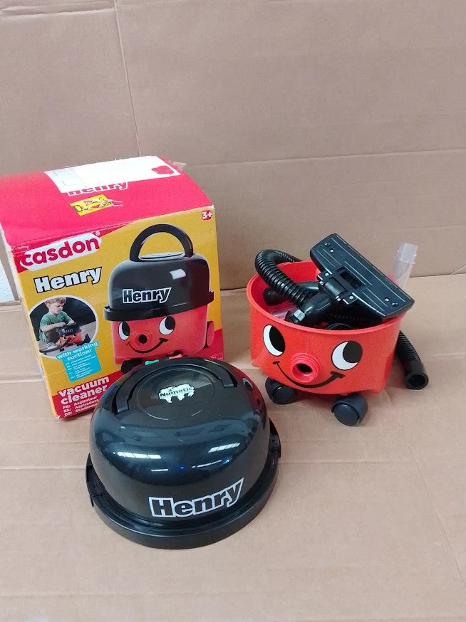 Casdon Henry Vacuum Cleaner Toy Red Real Function Kids Cleaning Set 3+ New