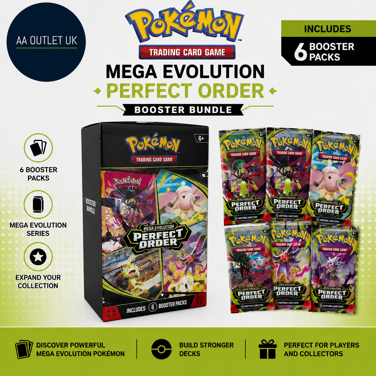 Pokemon Trading Card Gam Mega Evolution Perfect Order Booster Bundle