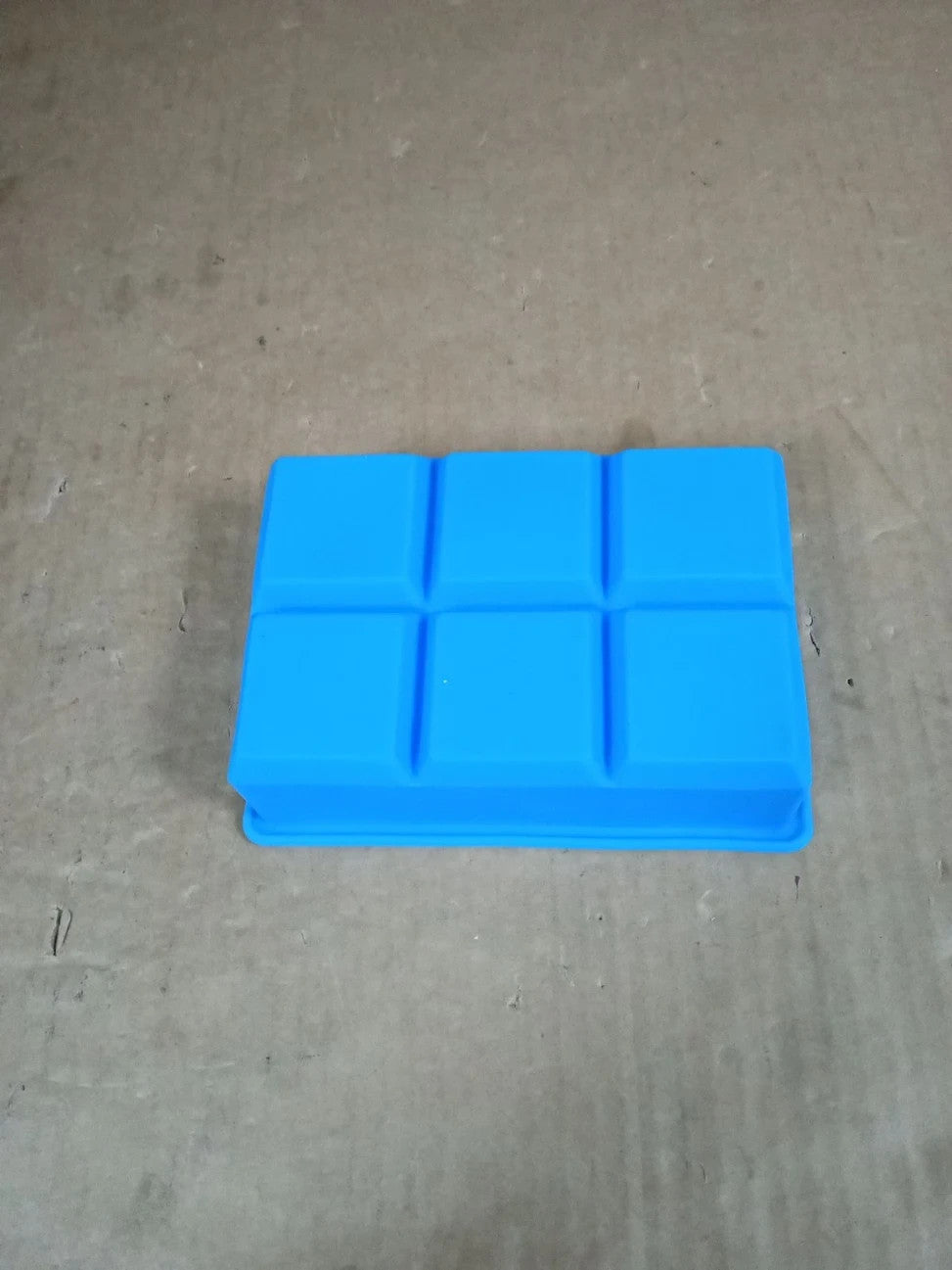 iNeibo Silicone Large Cube Tray Silicone Mold Make 6 Pieces 2in Ice 1 Pack Blue