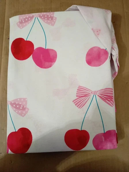 Catherine Lansfield Cherries Double Duvet Cover 200x200cm Pillowcases 50x75cm