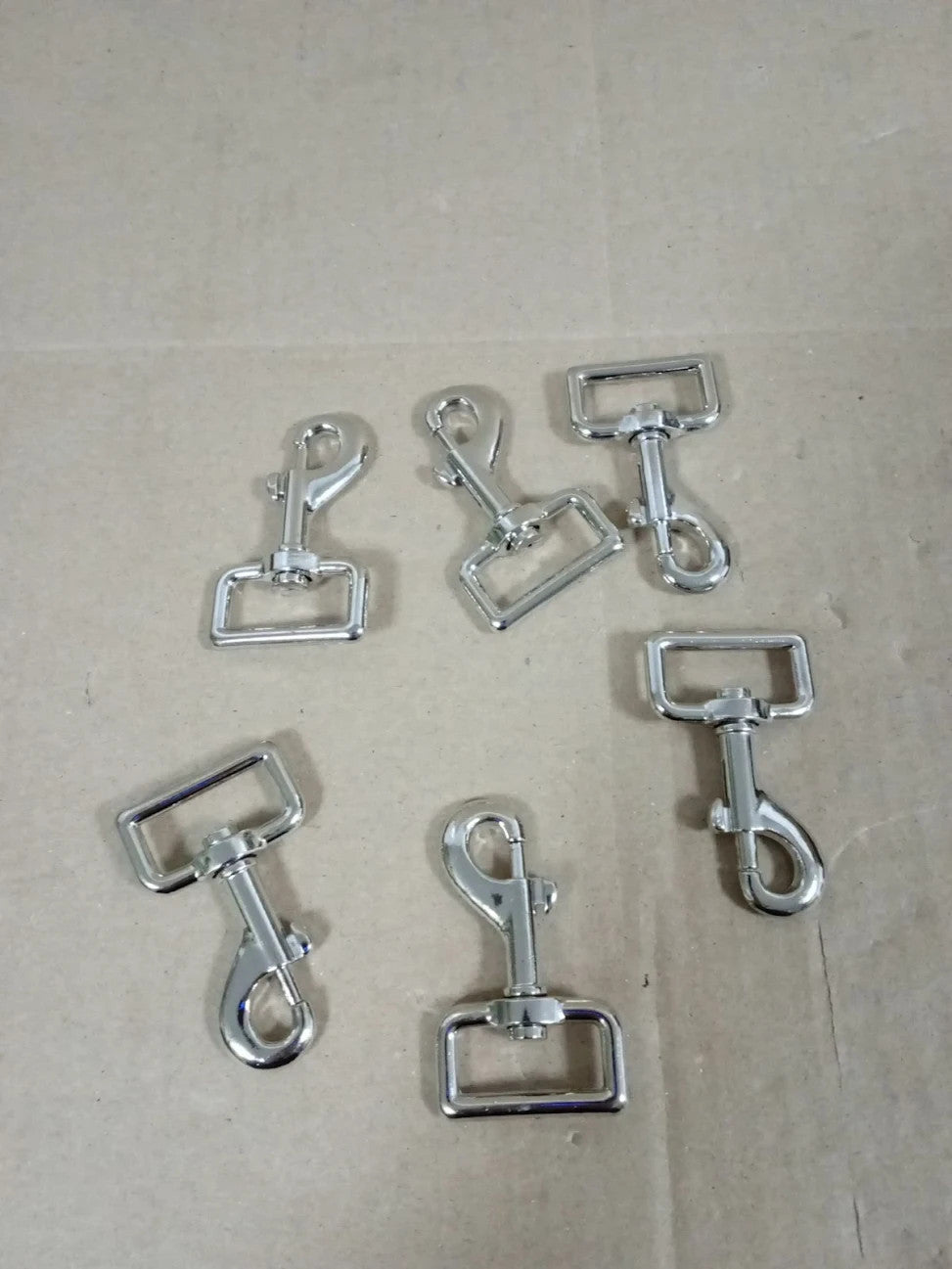 Xihuimay 6 Pieces Single Ended Clips Bolt Snap Hook 59mm Spring Silver New