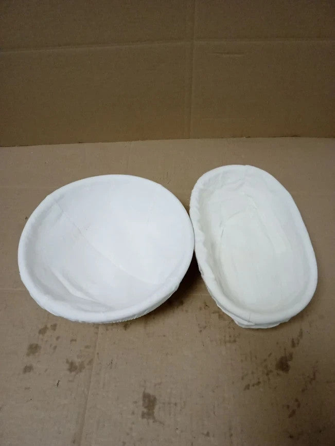 Bread Proofing Basket 2pc Banneton Basket Sourdough Bowls Liners White New
