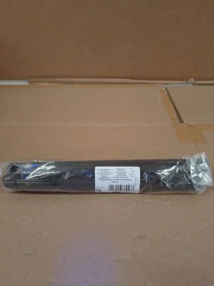Merriway BH03174 Windows Door Fully Adjustable Trickle Vent 260mm Brown New