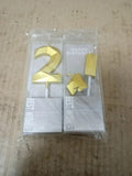 Jekugot 21th Birthday Number 21 Candle Gold Candle Cake Topper Decorations