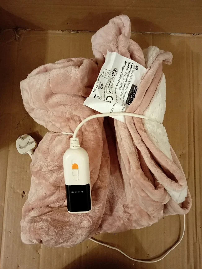 Gotcozy Electric Heated Soft Silky Plush Blanket Throw 130x180cm Washable Pink