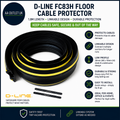D-Line FC83H Floor Cable Protector 1.8m Linkable 30x10mm Black Yellow Design