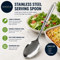 Chef Aid Stainless Steel Serving Spoon Large Spoon Ideal Buffet Salads Silver