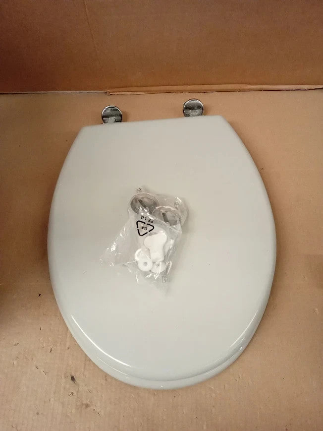 Argos Home Moulded Wood Toilet Seat Adjustable Grey 44.5x35.4x5.7cm