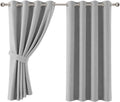 Aspire Homeware Blackout Curtains Bedroom Light Grey Eyelet 137.2x116.8cm New