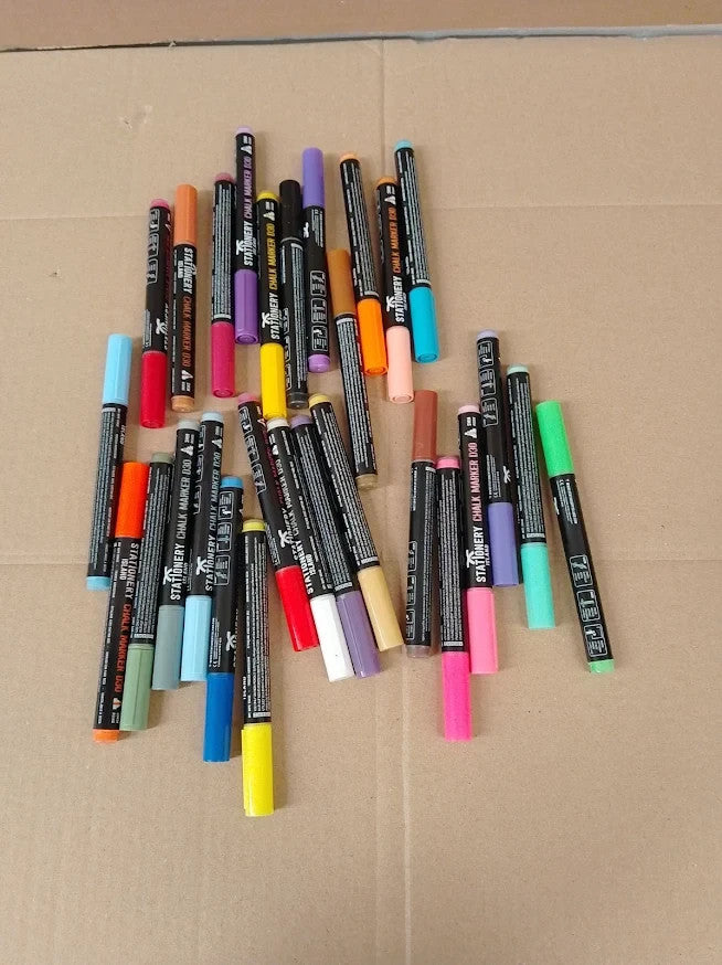Stationery Island Chalk Pens Liquid Markers Blackboard Glass Premium Design New