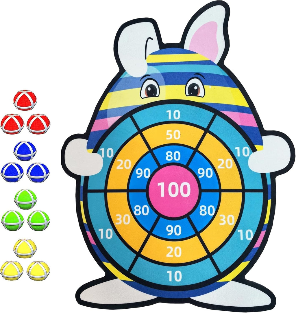 Easter Gifts Kids 76cm Easter Decorations Dart Board Set 12 Sticky Balls 3+ New
