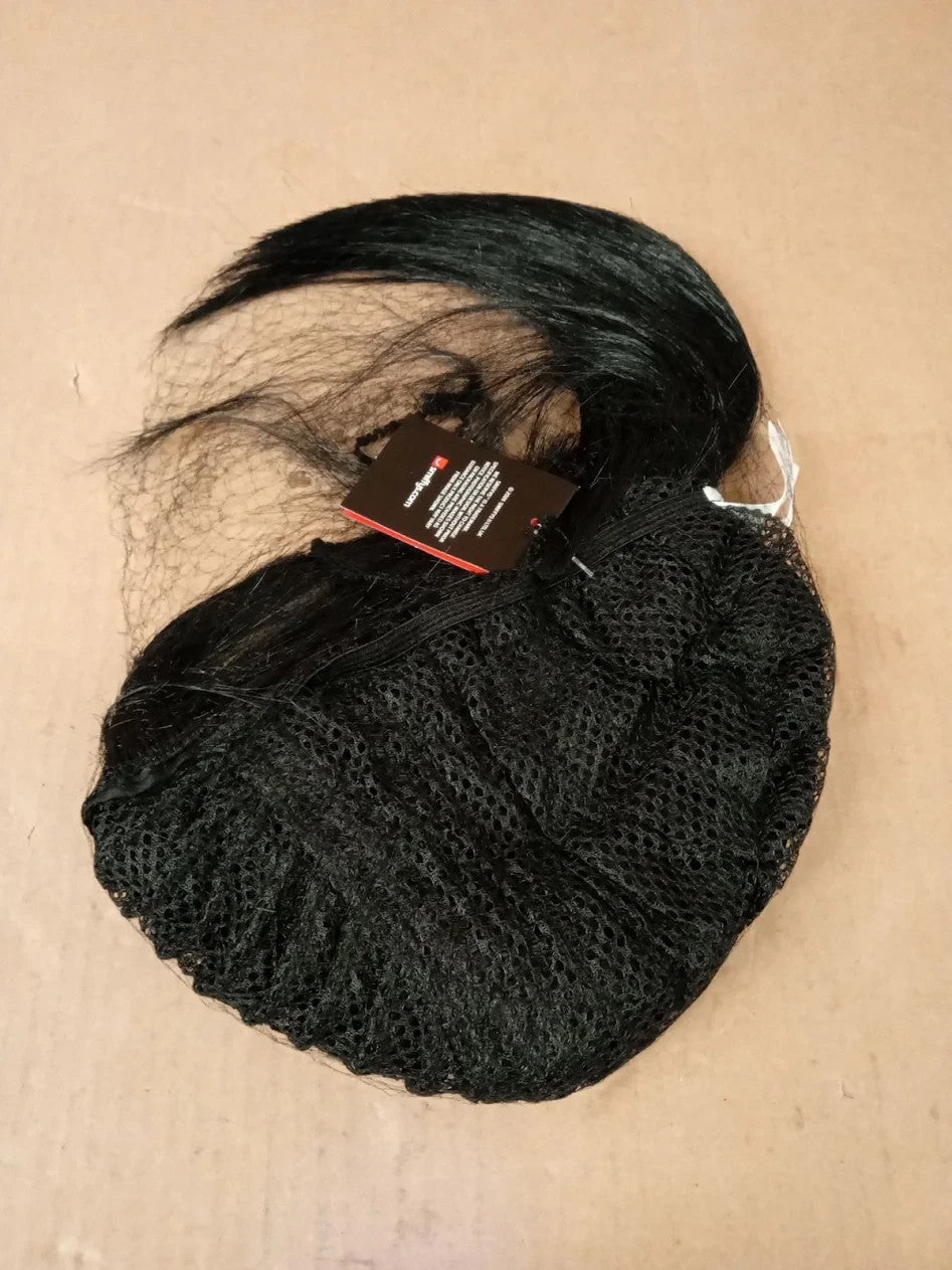 Smiffys Rock Diva Wig Black Long Mullet 1980's Fancy Dress Adult Dress Up