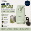 Bella Electric Can Opener Knife Sharpener Multifunctional Jar Bottle 60W Sage