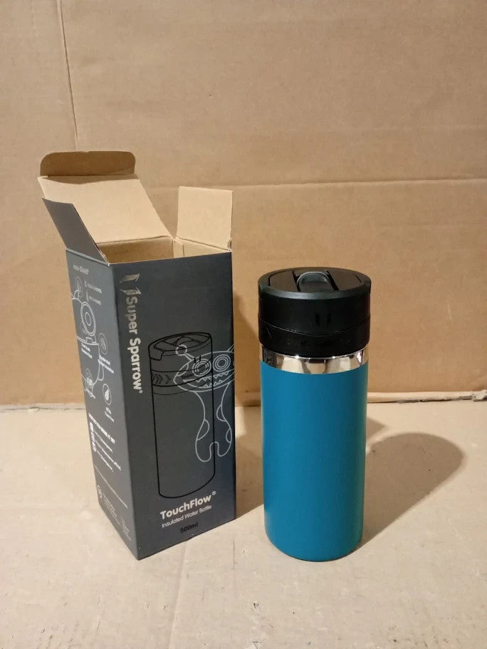 Sparrow Insulated Water Bottle Kids 500ml TouchFlow Metal Water With Straw New