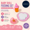 Aolso Baby Doll Feeding Set Magic Milk Bottle Dummy Dinner Plate Accessories New