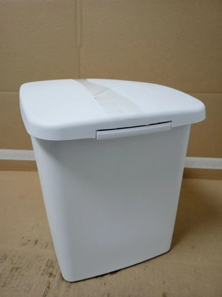 Stefanplast Pedalina Square Dustbin Durable Strong Pedal Open White 4.5L