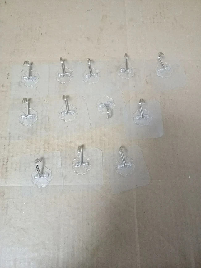 JelKen Self Adhesive Hooks 12pc Heavy Duty Door Wall Hanging Coat New