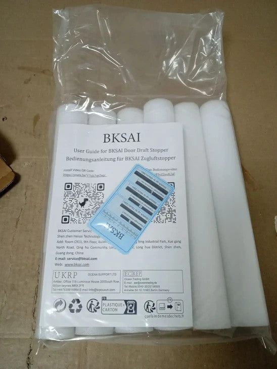 Bksai Draft Excluder 75cm No Adhesive Draught Excluder Bottom Door Cushion New